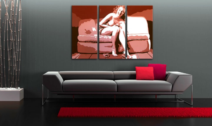 E-shop Ručne maľovaný POP Art obraz Marilyn Monroe 3 dielny mon3