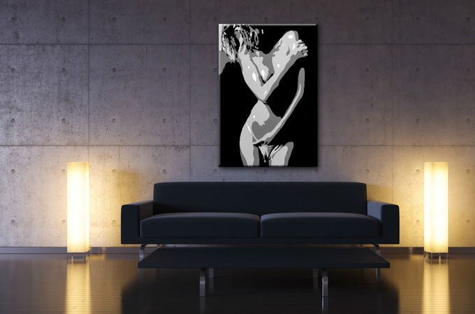 E-shop Ručne maľovaný POP Art obraz Nude Woman
