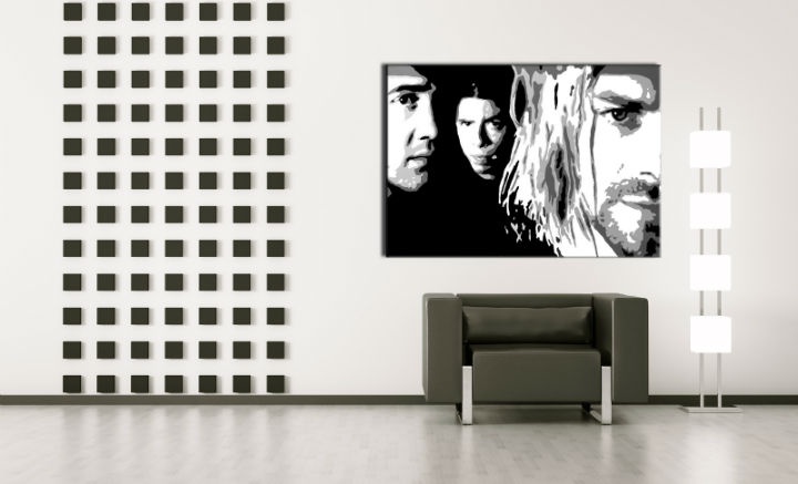 E-shop Ručne maľovaný POP Art obraz Nirvana