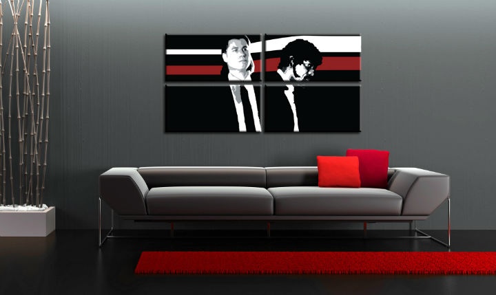 Levně Ručně malovaný obraz POP Art Pulp Fiction 4 kusy pulpu