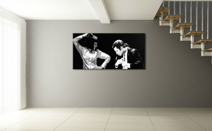 E-shop Ručne maľovaný POP Art obraz Pulp Fiction pulp4