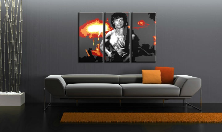 E-shop Ručne maľovaný POP Art obraz Rambo