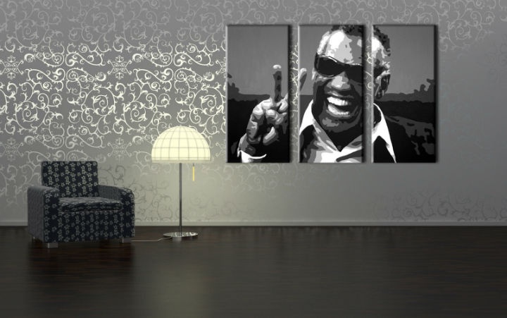E-shop Ručne maľovaný POP Art obraz Ray Charles