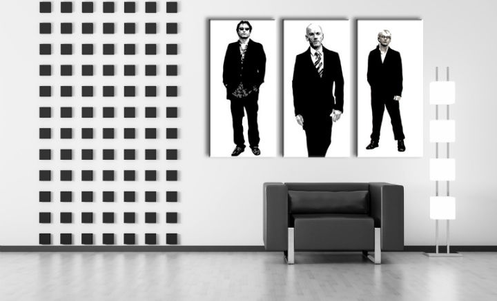 E-shop Ručne maľovaný POP Art obraz REM 3 dielny rem