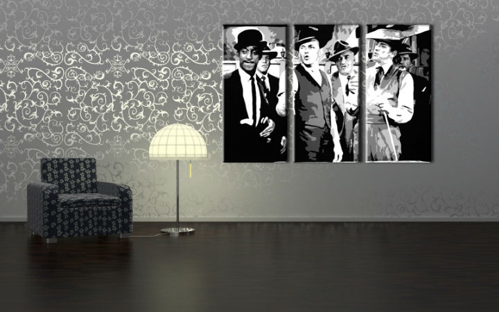 E-shop Ručne maľovaný POP Art obraz Rat Pack 3 dielny rp