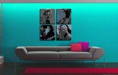 E-shop Ručne maľovaný POP Art obraz Rolling Stones 80x80 cm