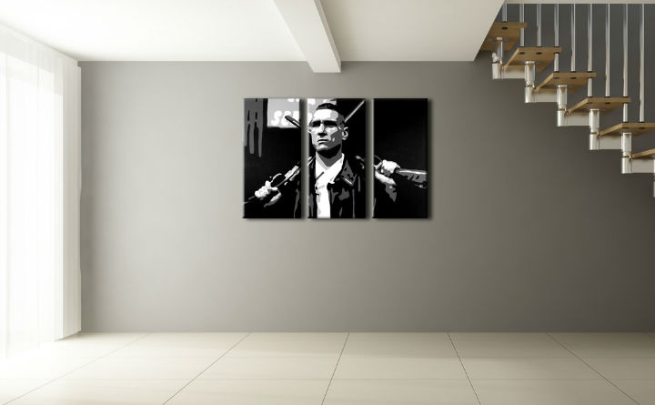E-shop Ručne maľovaný POP Art obraz Stock Lock 3 dielny sto