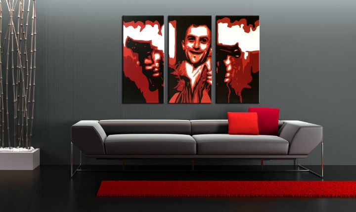 E-shop Ručne maľovaný POP Art obraz Taxi Driver 3 dielny taxi2
