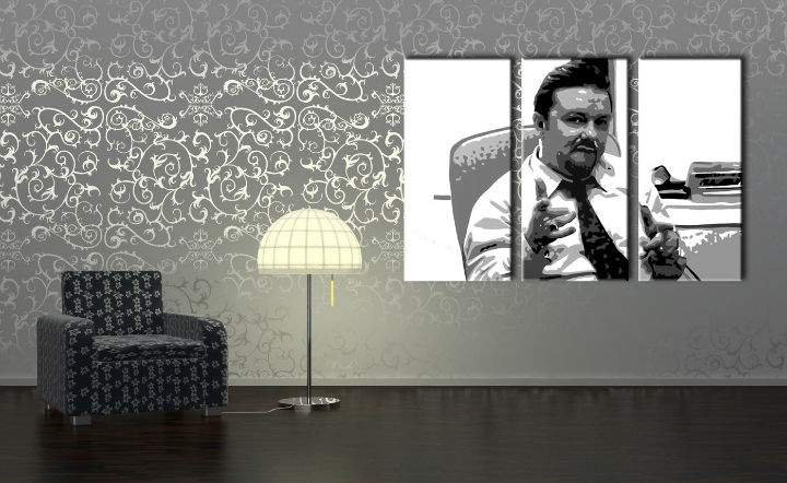 E-shop Ručne maľovaný POP Art obraz The Office 3 dielny to