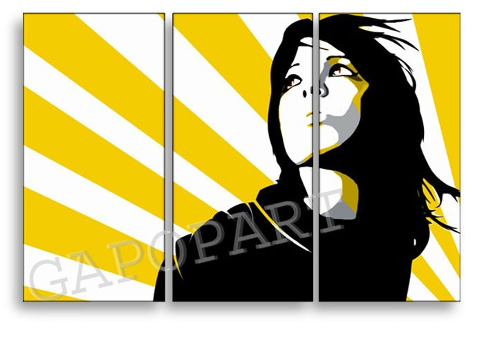 E-shop Ručne maľovaný POP Art obraz Woman in SUN
